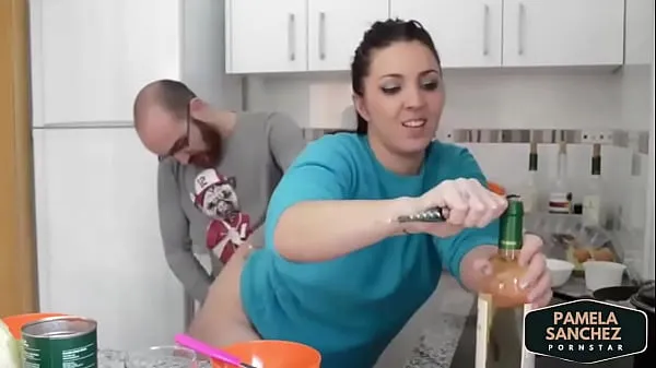 Fresh Fucking in the kitchen while cooking Pamela y Jesus more videos in kitchen total Videos