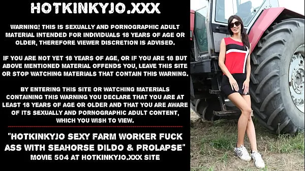 Nya Hotkinkyjo sexy farm worker fuck her ass with XXL seahorse dildo & prolapse videor totalt