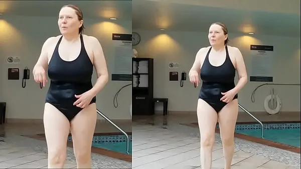 Fresh Sexy Grandma is Sexy at 66 in a black swimsuit total Videos