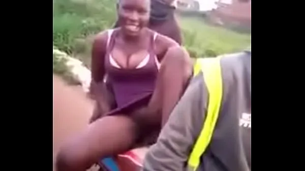 Fresh African girl finally claimed the bike total Videos