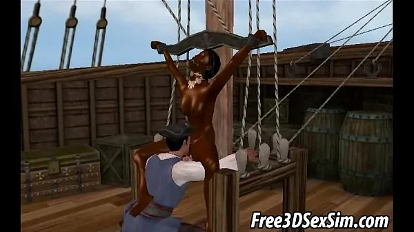 إجمالي Hot 3D ebony babe gets double teamed by pirates مقاطع فيديو حديثة