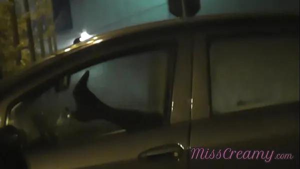 Fresh Sharing my slut wife with a stranger in car in front of voyeurs in a public parking lot - MissCreamy total Videos