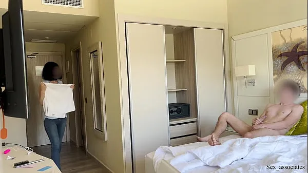 Fresh PUBLIC DICK FLASH. I pull out my dick in front of a hotel maid and she agreed to jerk me off total Videos